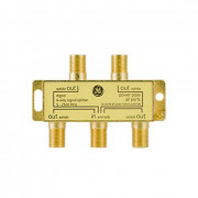 GE Digital 4-Way Coaxial Cable Splitter, 2.5 GHz 5-2500 MHz, RG6 Compatible, Works with HD TV, Satellite, High Speed Internet
