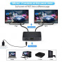 HDMI Splitter 4K@60Hz, avedio links HDMI Splitter 1 in 2 Out, HDMI Splitter for Dual Monitors Only Duplicate/Mirror Screens, 