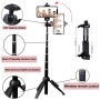 Portable 40 Inch Aluminum Alloy Selfie Stick Phone Tripod with Wireless Remote Shutter Compatible with 14 13 12 11 pro Max Xr