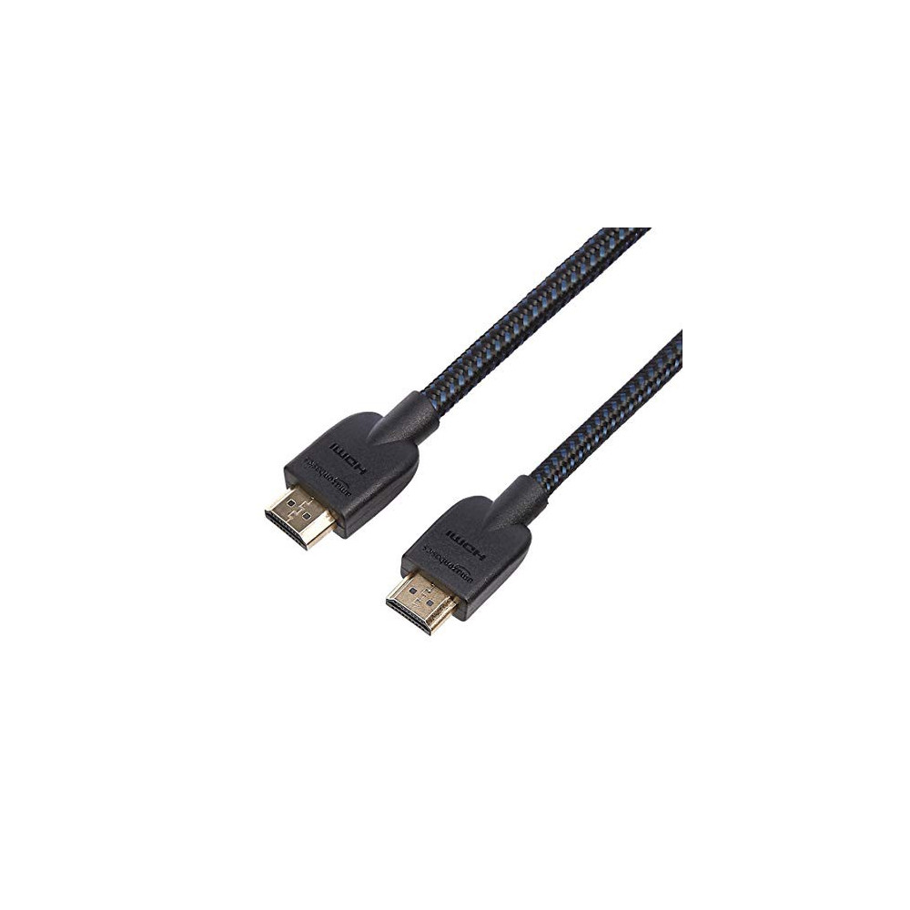 Amazon Basics High-Speed HDMI Cable  18Gbps, 4K/60Hz  - 3 Feet, Nylon-Braided