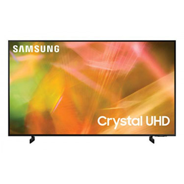 SAMSUNG 55-Inch Class Crystal 4K UHD AU8000 Series HDR, 3 HDMI Ports, Motion Xcelerator, Tap View, PC on TV, Q Symphony, Smar