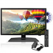 21.5 Inch 1080p LED RV Television - Slim Flat Screen Monitor FHD Small TV w/HDMI, RCA, Multimedia Disk/DVD Combo, 12/24 Volt 