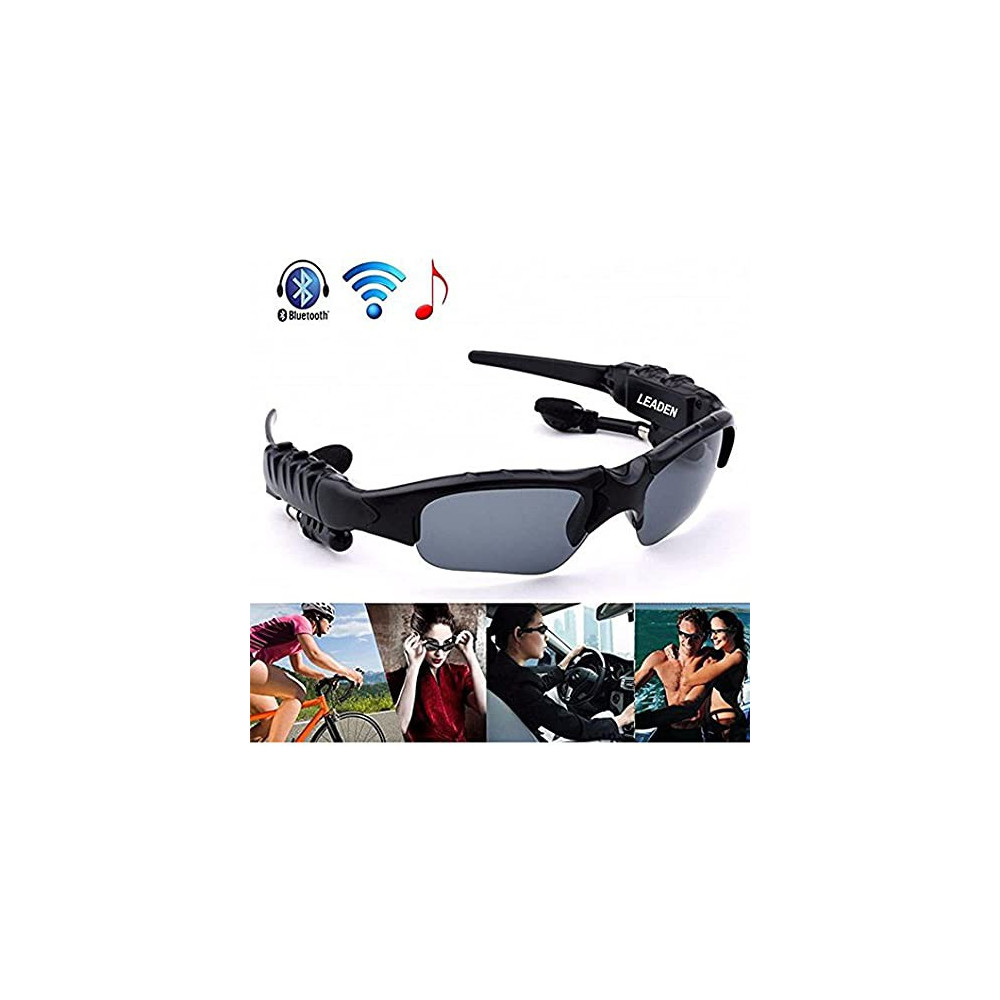 LEADEN Wireless Bluetooth MP3 Polarized Lenses Music Sunglasses V4.1 Stereo Handfree Headphone for iPhone Samsung Most Smartp
