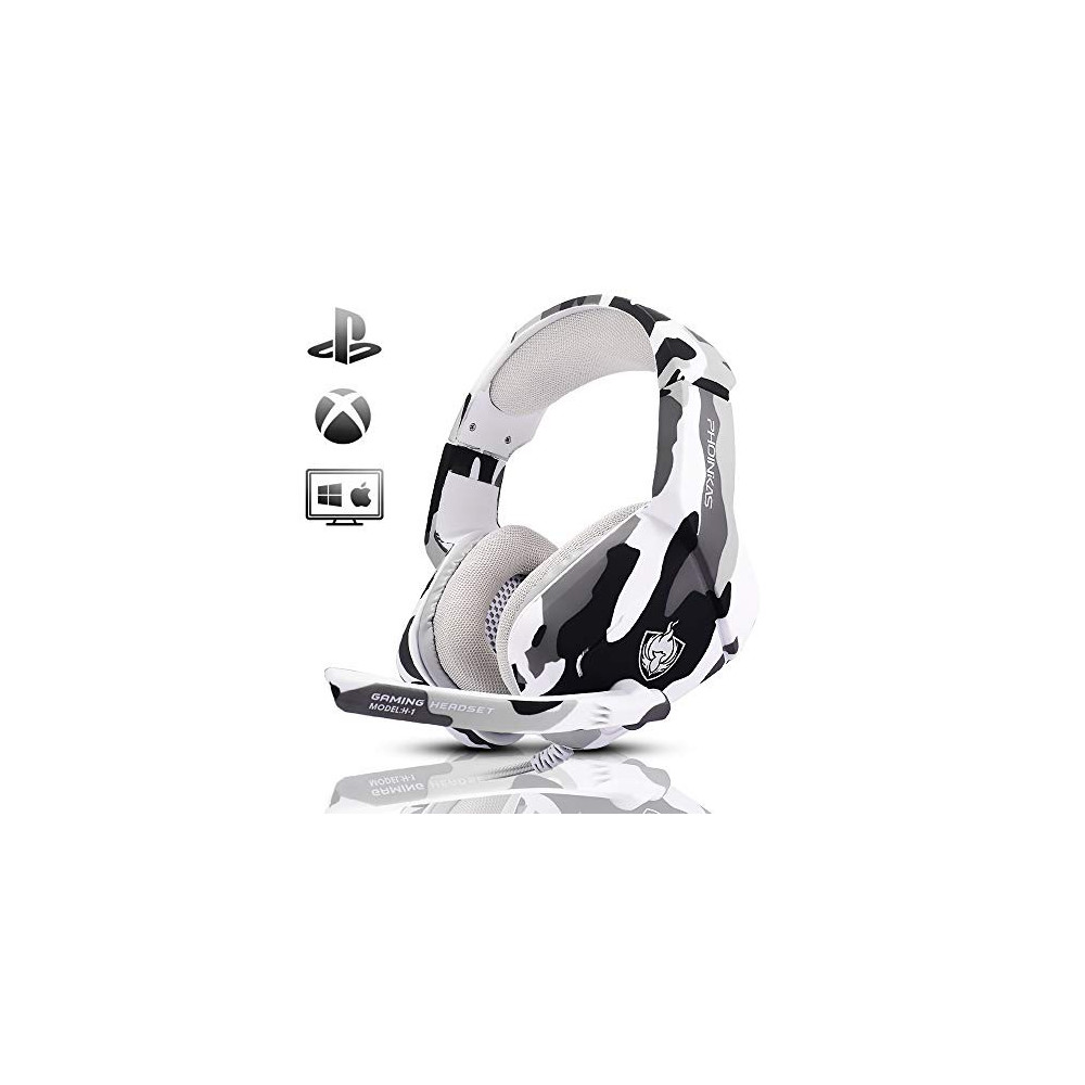 PHOINIKAS Gaming Headset for PS4, Xbox One, PC, Laptop, Mac, Nintendo Switch, 3.5MM PS4 Headset with Mic, Over Ear Headset, N