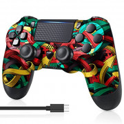 PS4 Controller Wireless, with USB Cable/1000mAh Battery/Dual Vibration/6-Axis Motion Control/3.5mm Audio Jack/Multi Touch Pad