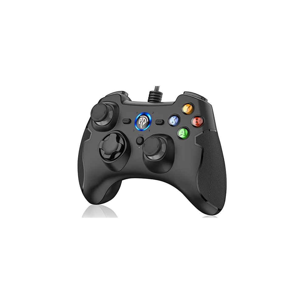 EasySMX Wired Gaming Controller,PC Game Controller Joystick with Dual-Vibration Turbo and Trigger Buttons for Windows PC/ PS3