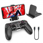 OIVO PS4 Controller Phone Mount Clip for Rmote Play, Mobile Gaming Clamp Bracket Phone Holder with Adjustable Stand Compatibl