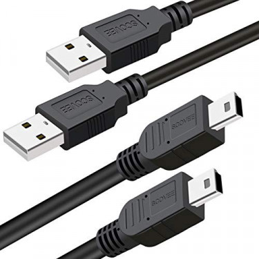 SCOVEE PS3 Controller Cord, 【2 Pack 10ft】 PS3 Charger Cable for Sony Playstation 3 / PS-3 Slim SixAxis Controller,PS3 Chargin