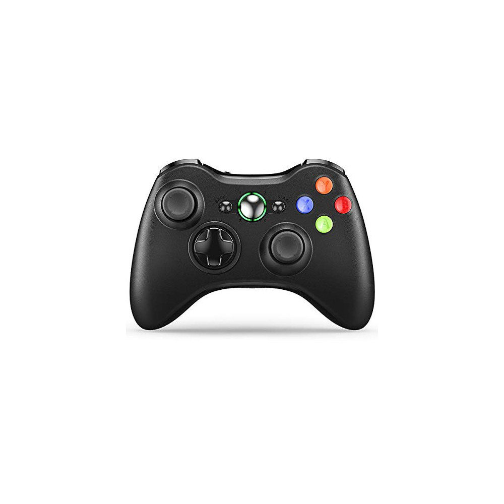 VOYEE Wireless Controller with Receiver Compatible with Microsoft Xbox 360/Slim/Windows 11/10/8/7, with Upgraded Joystick/Dua