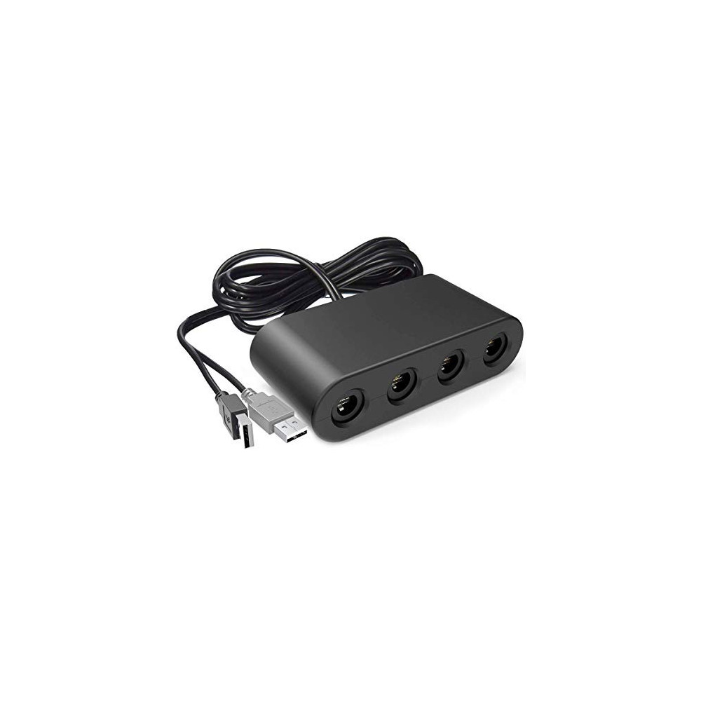 Gamecube Adapter for Nintendo Switch Gamecube Controller Adapter and WII U and PC, Super Smash Bros Gamecube Controller Adapt