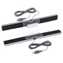 Aokin Sensor Bar for Wii, Replacement Wired Infrared Ray Sensor Bar for Nintendo Wii and Wii U Console, Includes Clear Stand