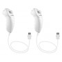 2Packs Nunchuck Controller Remote Replacement for Nintendo Nunchuk Wii Wii U Console White