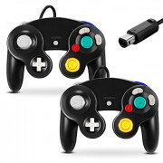FIOTOK Gamecube Controller, Classic Wired Controller for Wii Nintendo Gamecube  Black-2Pack 