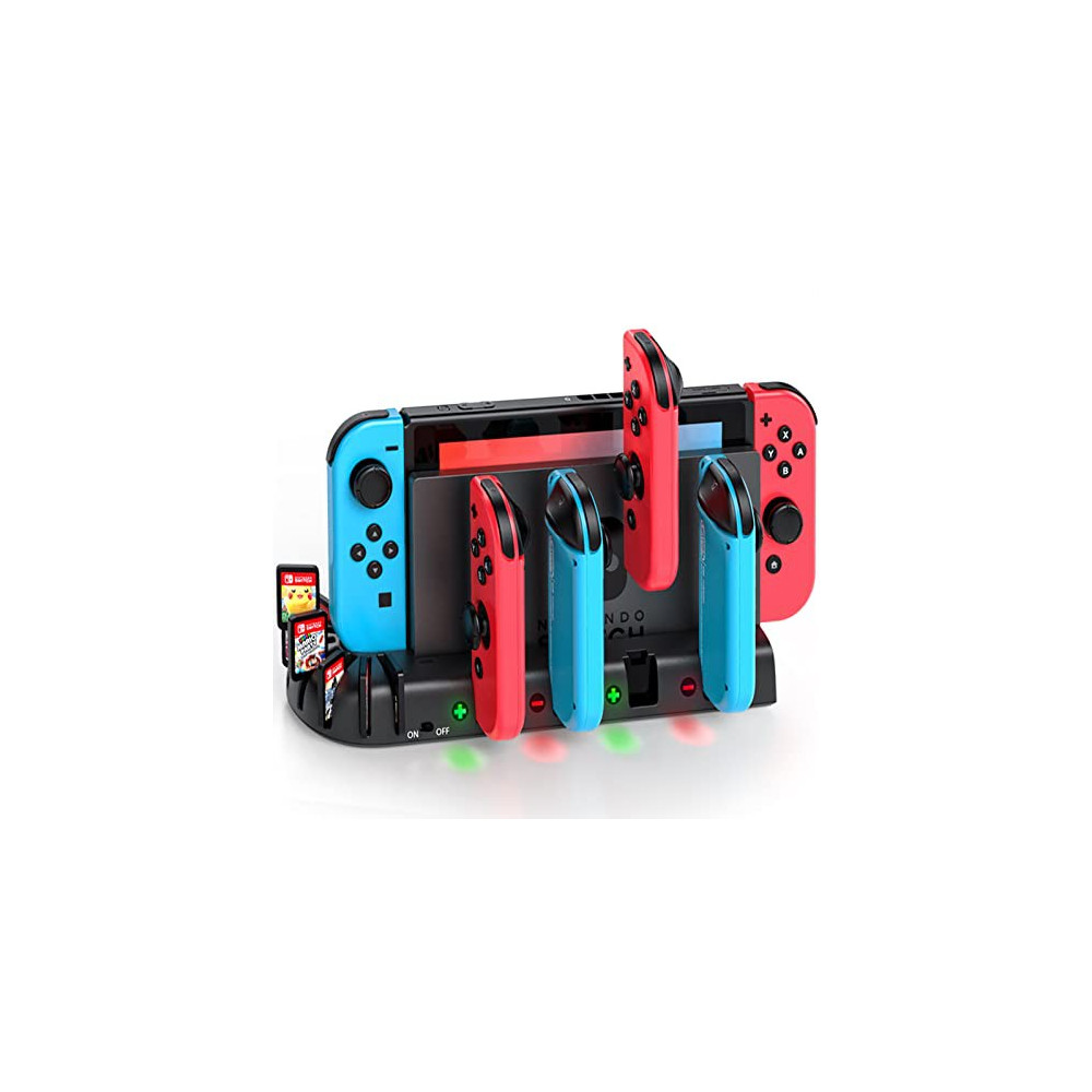 Switch Controller Charging Dock Station Compatible with Nintendo Switch & OLED Model Joycons, KDD Switch Controller Charger D