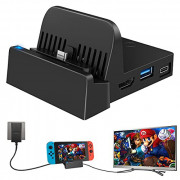 TV Docking Station for Nintendo Switch, WEGWANG Portable TV Dock Station Replacement for Official Nintendo Switch with HDMI a