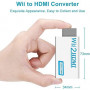 Wii Hdmi Converter Adapter, Goodeliver Wii to Hdmi 1080p Connector Output Video 3.5mm Audio - Supports All Wii Display Modes,