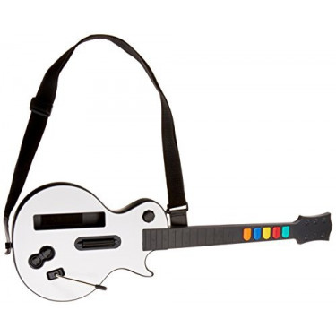 Wireless Guitar for Wii Guitar Hero and Rock Band Games  Excluding Rock Band 1 , Color White