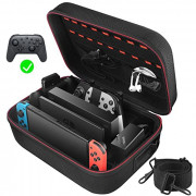 Switch Case Compatible with Nintendo Switch/Switch OLED Model, Portable Full Protection Hard Shell Soft Lining Travel Carryin