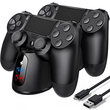 PS4 Controller Charger Station, PS4 Charger PS4 Charging Station for Playstation 4 Dualshock 4 Controller, Upgraded PS4 Charg