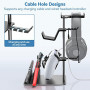 KDD Headphone Stand, Game Controller Holder & Headset Holder for Desk, Earphone Stand with Aluminum Supporting Bar, Universal