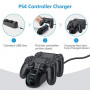 PS4 Controller Charger, Upgraded Fast-Charging Port Docking Station Stand for PS4/PS4 Slim/PS4 Pro Controller, Black