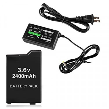 PSP Charger Bundle, 1 Pack Charger and 1 Pack Battery Compatible with Sony PSP 2000/3000 PSP-S110 Console