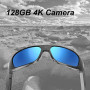 OhO 4K Ultra HD Camera Glasses,128GB Built-in Memory Smart Glasses with UV400 Sunglasses Lens for Outdoor Sport