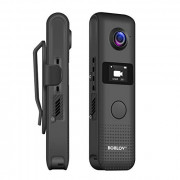 BOBLOV C18 WiFi 1080P Body Camera with OLED Screen and One Big Button for Recording 4Hours 1080P Recording Clip for Wearable 