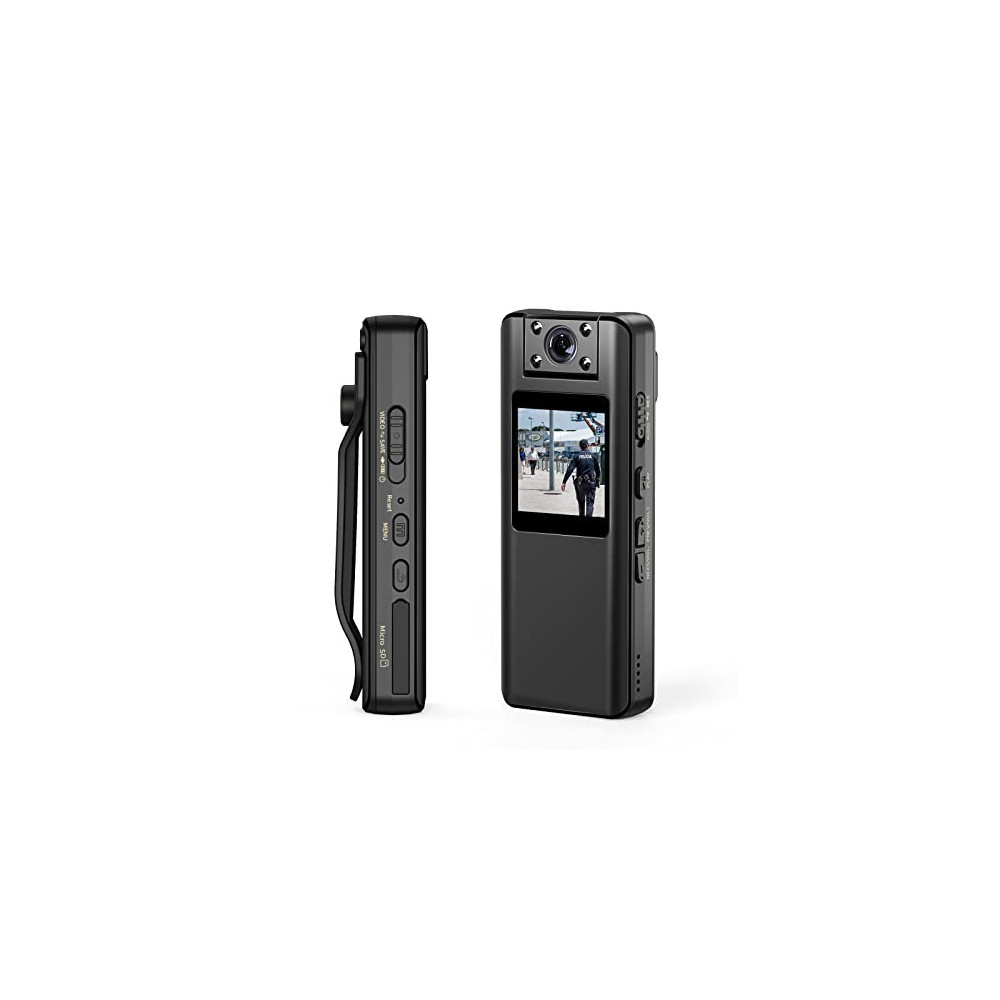 BOBLOV A22 Body Camera, 180° Rotatable Lens, 1080P HD BodyCam with OLED Screen to Playback, Portable Body Camera with Audio, 