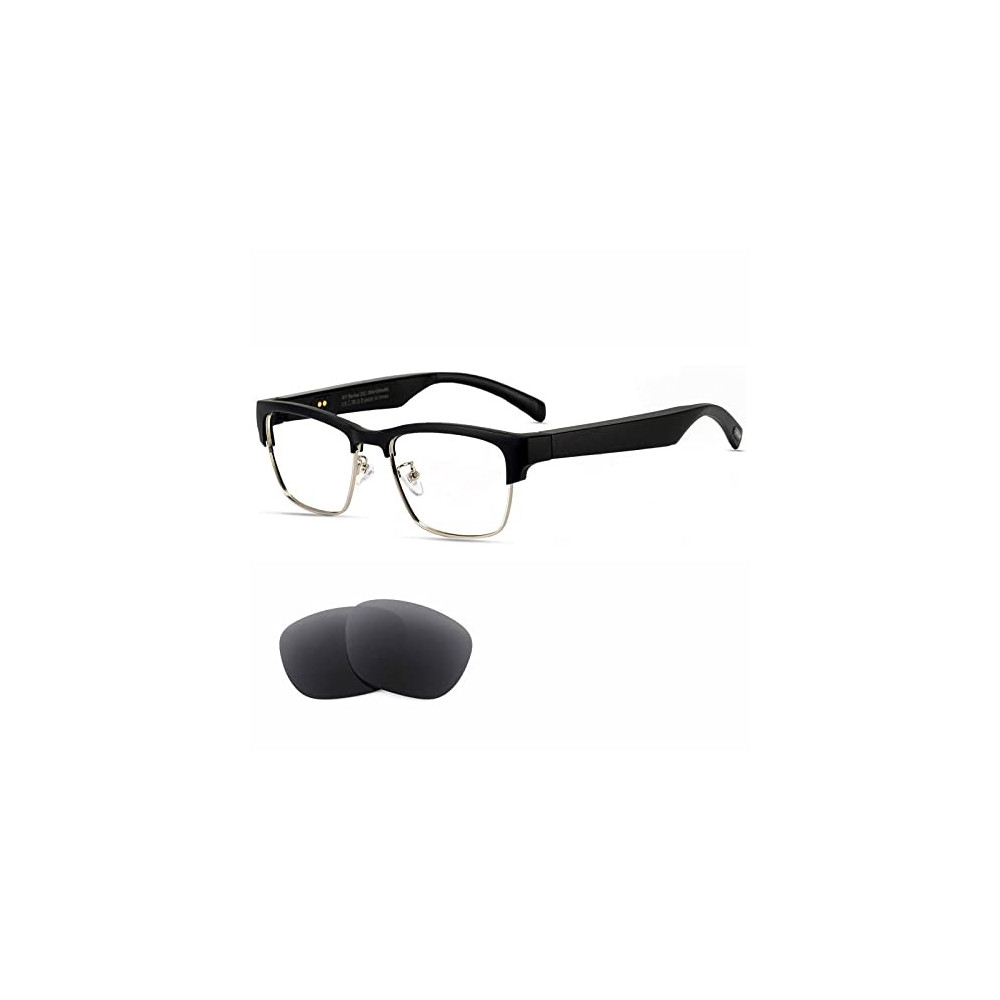 DOVIICO Smart Glasses Bluetooth-Audio Glasses for Men Women with Alexa, Built-in Mic, Blue Light Filter&Polarized Lenses for 