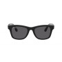 Ray-Ban Stories|Wayfarer Square Smart Glasses, Matte Black/Dark Grey, 53 mm