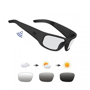 OhO Audio Transitional Glasses,Voice Control and Open Ear Style Listen Music and Calls with Volume UP and Down,Bluetooth 5.0 