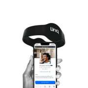 Linq Bracelet v3 - Smart NFC and QR Technology Band for Networking, Custom Links, Videos, and More  Black 