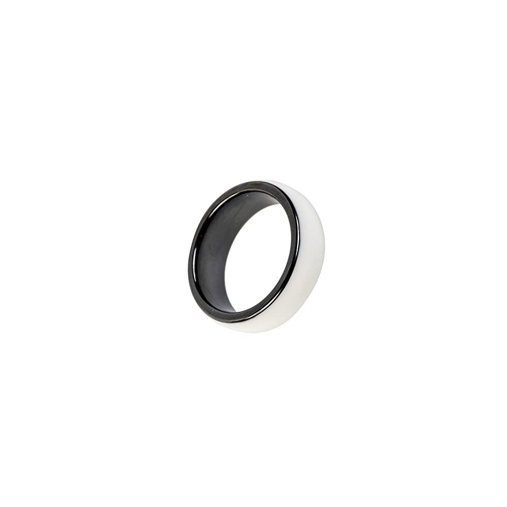 Riversmerge RFID White Ceramics Smart Finger rewrite Ring T5577 Chip 125KHZ Wear for Men or Women  White Blank Ring 10  