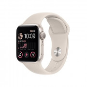 Apple Watch SE  2nd Gen  [GPS 40mm] Smart Watch w/Starlight Aluminum Case & Starlight Sport Band - S/M. Fitness & Sleep Track