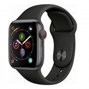 Apple Watch Series 4  GPS + Cellular, 44MM  - Space Gray Aluminum Case with Black Sport Band  Renewed 