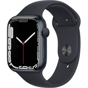 Apple Watch Series 7  GPS, 45mm  Midnight Aluminum Case with Midnight Sport Band, Regular  Renewed 