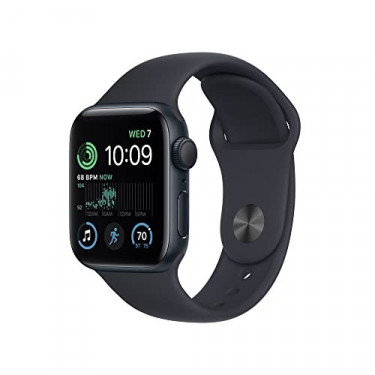 Apple Watch SE  2nd Gen  [GPS 40mm] Smart Watch w/Midnight Aluminum Case & Midnight Sport Band - M/L. Fitness & Sleep Tracker