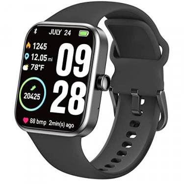 TOZO S2 44mm Smart Watch Alexa Built-in Fitness Tracker with Heart Rate and Blood Oxygen Monitor,Sleep Monitor 5ATM Waterproo