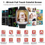 Smart Watch for Men Women, 2022 Fitness Tracker 1.69" Touch Screen Smartwatch Fitness Watch 25 Sports IP68 Waterproof, Heart 