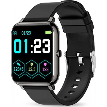 Smart Watch, KALINCO Fitness Tracker with Heart Rate Monitor, Blood Pressure, Blood Oxygen Tracking, 1.4 Inch Touch Screen Sm