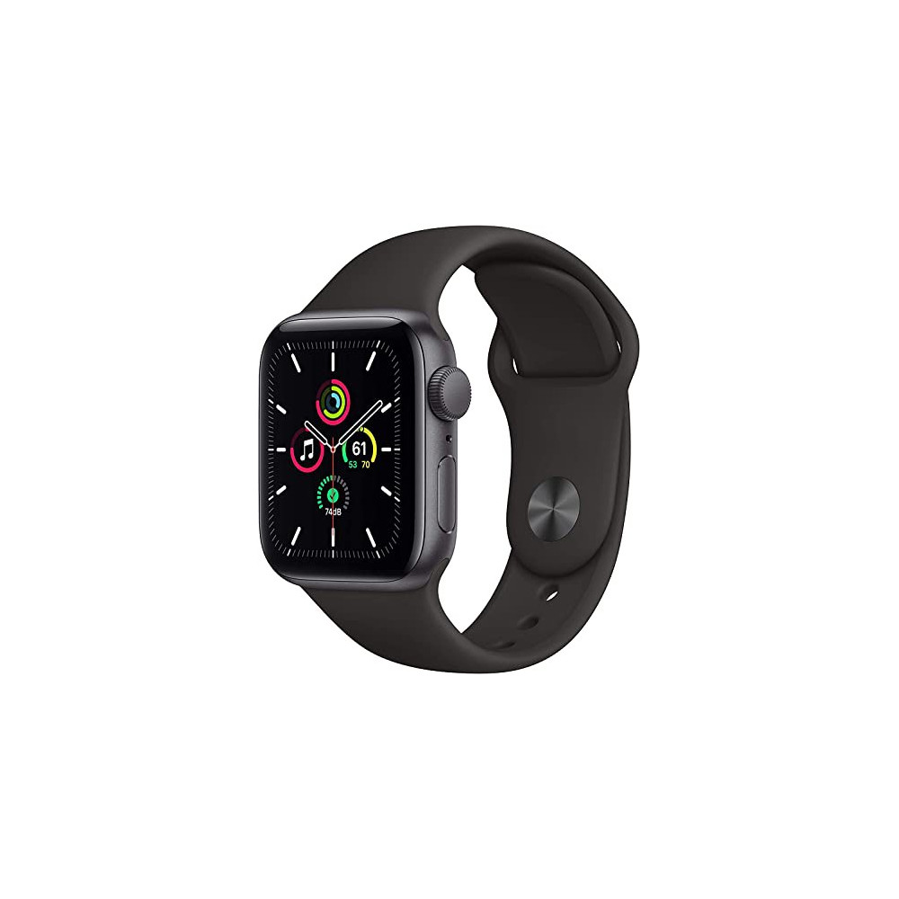 Apple Watch SE  GPS, 40mm  - Space Gray Aluminum Case with Black Sport Band  Renewed 
