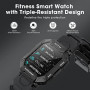 Military Smart Watches for Men, 2023 Newest 1.71 Smartwatch for Android Phones and iPhone Compatible, 5ATM Fitness Tracker 
