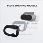 CNBEYOUNG VR Face Cover and Lens Cover Compatible with Meta/Oculus Quest 2, Sweatproof Silicone Face Pad Mask & Face Cushion 