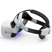 Head Strap Compatible with Oculus Quest 2, YOGES Super Soft Foam and Skin-Friendly PU Surface, Lightweight and Adjustable Acc