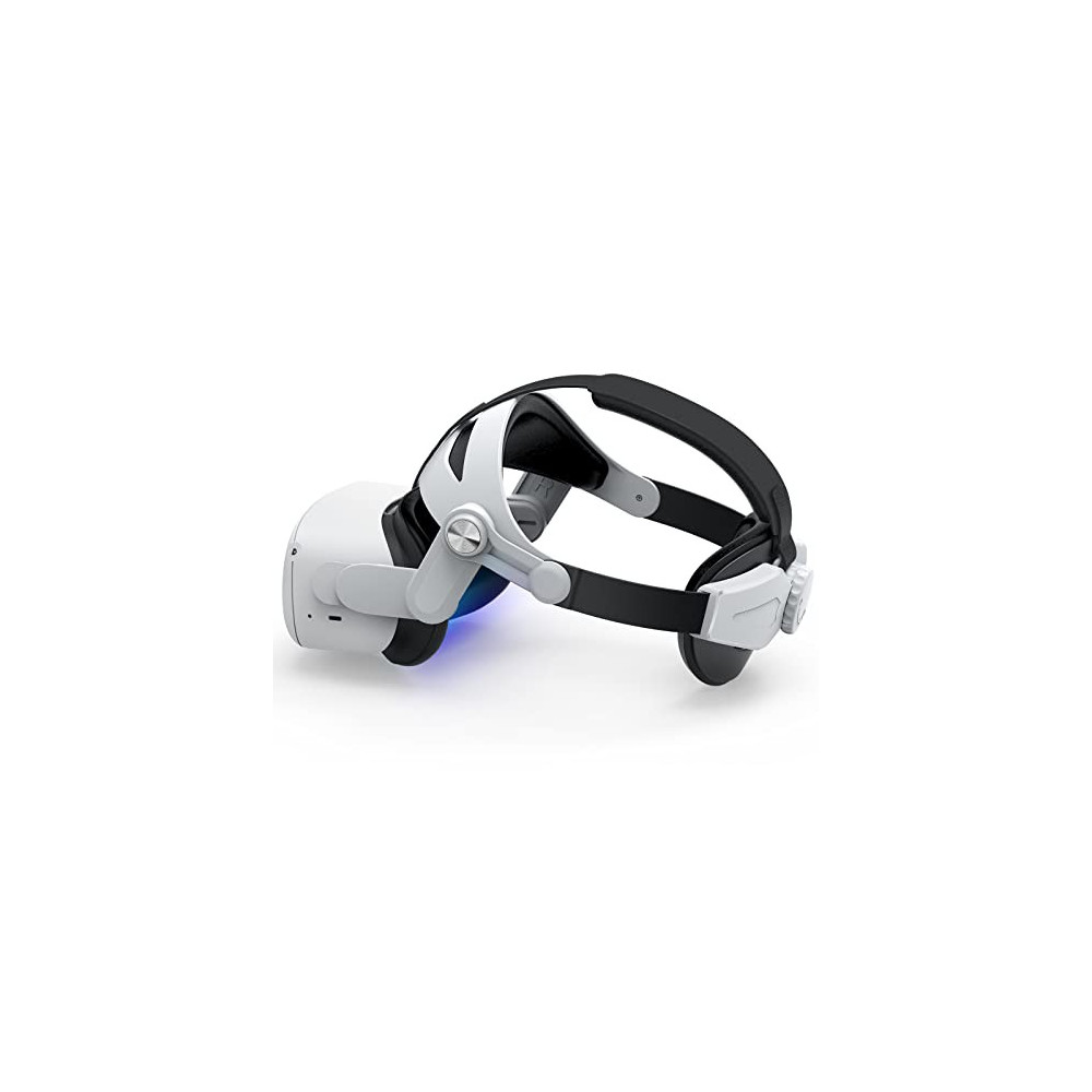Head Strap Compatible with Oculus Quest 2, YOGES Super Soft Foam and Skin-Friendly PU Surface, Lightweight and Adjustable Acc
