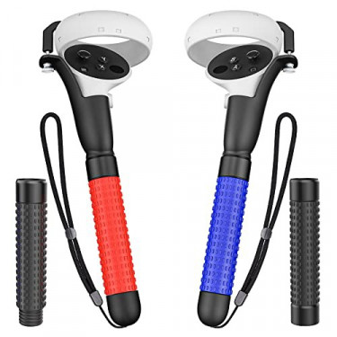 HUIUKE VR Game Handle Accessories for Quest 2 Controllers, Handles Extension Grips for Playing Beat Saber Gorilla Tag Games, 