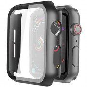 Misxi 2 Pack Hard PC Case with Tempered Glass Screen Protector Compatible with Apple Watch Series 6 SE Series 5 Series 4 44mm