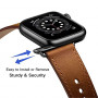 OUHENG Compatible with Apple Watch Band 49mm 45mm 44mm 42mm 41mm 40mm 38mm, Genuine Leather Bands Strap for iWatch Ultra SE2 