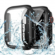 Goton Waterproof Case Compatible with Apple Watch 44mm SE  2nd Gen  Series 6 5 4 with Tempered Glass Screen Protector, iWatch